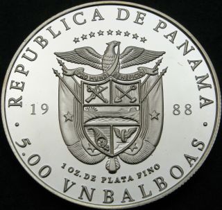 PANAMA 5 Balboas 1988 Proof - Silver - Baron Manfred von Richthofen - 190 ¤ 2