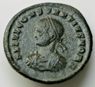 Roman Imperial Constantine Ii.  As Caesar,  A.  D.  317 - 337.  Ae Follis.  Laureate And