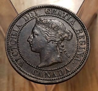 Canada 1882 - H Large H Over Small H Variety Queen Victoria Large Cent -