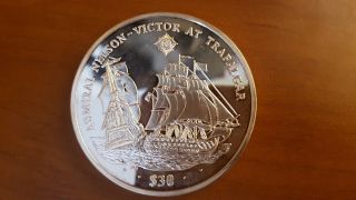 30$ Silver Proof 5oz Trafalgar Nelson British Virgin Islands 2008