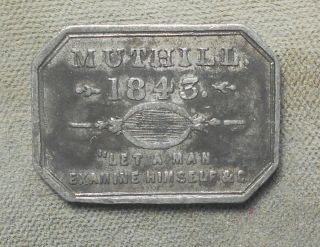 Communion Token: Muthill 1843 “Let A Man.  