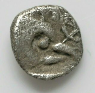 Greek Coins Ionia.  Ephesos.  Ar Obol.  Obv: Bee.  0.  21g