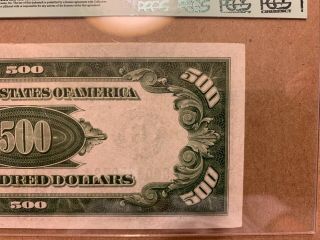 1934 A 500 Dollar Bill Federal Reserve Note York mule PCGS 35 Fr.  2202m - b 4