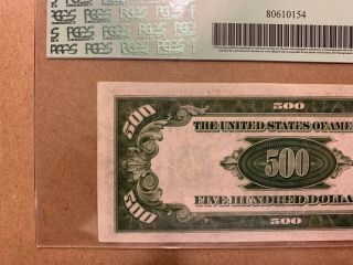 1934 A 500 Dollar Bill Federal Reserve Note York mule PCGS 35 Fr.  2202m - b 6