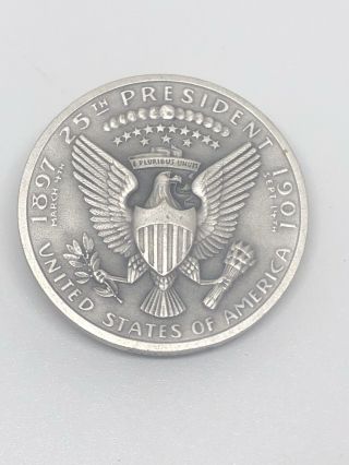 Medallic Art Co.  999 Silver Medal Coin w/cert President William McKinley 1459 3