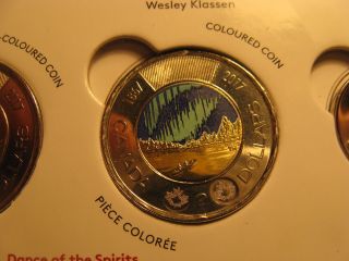 2017 Glow In The Dark $2 Coin Canada 150 Years Celebrations.