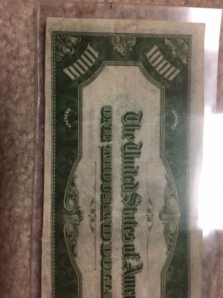 1000 ONE THOUSAND 1,  000.  00 DOLLAR BILL CURRENCY 1934 A chicago illinois 6
