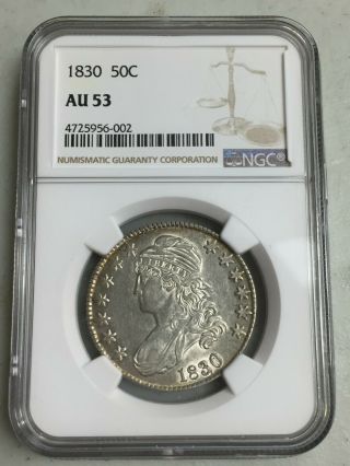 1830 Capped Bust Ngc Au 53 Silver Half Dollar