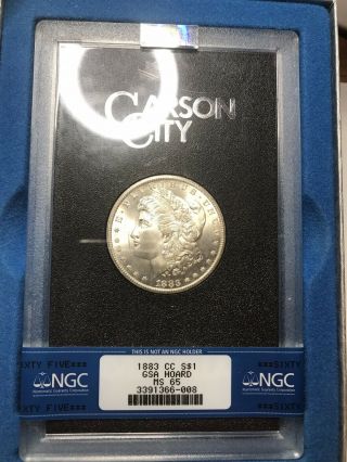 1883 - CC Morgan Silver Dollar NGC MS 65 GSA Dollar Gem White w/ Box 5