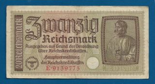 Ww2 German Occupied Territories 20 Reichsmark 1940 - 45 R139 Nazi Germany