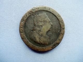 1797 Great Britain - 1 Penny - George Iii 2nd Issue Cartwheel - Copper - Vg 