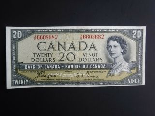 1954 Canadian $20 Dollar Bill Devil,  S Face A/e 6608682