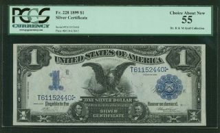 1899 $1 Silver Certificate Black Eagle Fr - 228 Certified Pcgs " About - 55 "