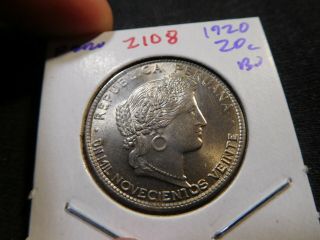 Z108 Peru 1920 20 Centavos Bu