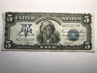 1899 $5 Silver Certificate Chief Note - Ch Vf/ef Very Crisp See Photos