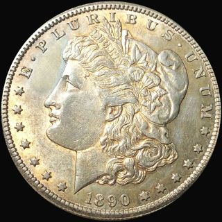 1890 - Cc Morgan Silver Dollar Highly Uncirculated Carson City Coin