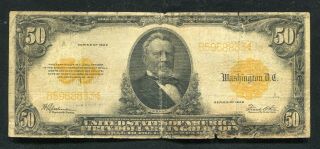 Fr.  1200 1922 $50 Fifty Dollars Gold Certificate Currency Note