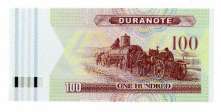 Duranote P - Nl (ca.  1980) Vertical Lines At Right Panel Test Note Gem Unc.