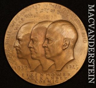 1965 V.  E.  Day Twentieth Anniversary Bronze Medal - Approx - 77mm M150