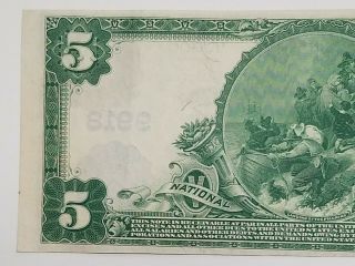 1910 Five Dollar $5.  00 Sonoma County California National Bank Note Petaluma UNC 5