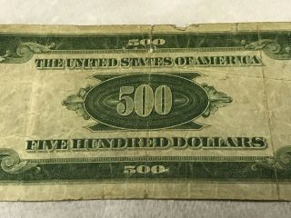 1934 Chicago $500 FIVE HUNDRED DOLLAR BILL Discontinued In 1969 7