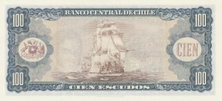 Chile Paper Money ND 100 Escudos UNC.  (0858686) B4 2