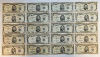 100 - 1953 - United States - Silver Certificates - $5 - Blue Seal - Problem 6
