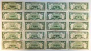 100 - 1953 - United States - Silver Certificates - $5 - Blue Seal - Problem 7