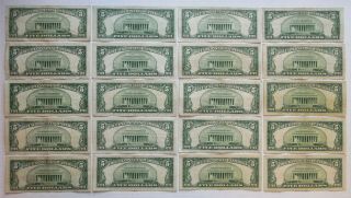 100 - 1953 - United States - Silver Certificates - $5 - Blue Seal - Problem 9