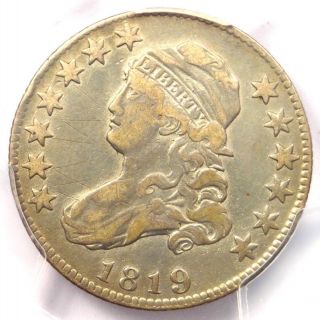 1819 Capped Bust Quarter 25c (large 9,  B - 2) - Pcgs Vf Details - Scarce Date