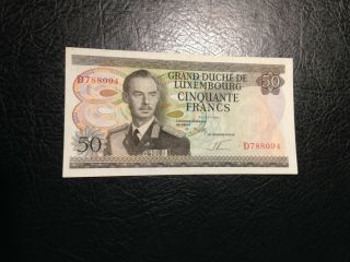 Luxembourg Banknote 50 Francs 1972