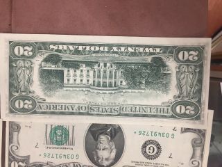 1977 $20 dollar bill Star notes 10 consecutive number uncirculated 5