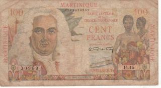Martinique Banknote 100 Francs - 1947 - 1949