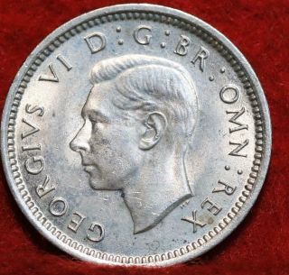 Uncirculated 1942 Great Britain 3 Pence Silver Foreign Coin
