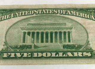 1929 $5 Type 2 Whitney National Bank of Orleans LA National Currency Note 10