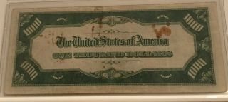 1934 $1000 ONE THOUSAND DOLLAR BILL OLD CURRENCY NOTE DALLAS TEXAS 7