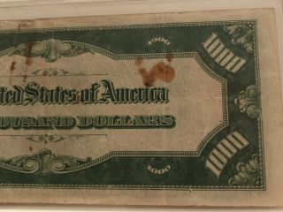 1934 $1000 ONE THOUSAND DOLLAR BILL OLD CURRENCY NOTE DALLAS TEXAS 8