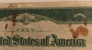 1934 $1000 ONE THOUSAND DOLLAR BILL OLD CURRENCY NOTE DALLAS TEXAS 9