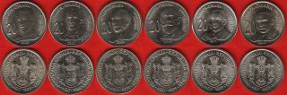 Serbia Set Of 6 Coins: 20 Dinara 2006 - 2012 Unc