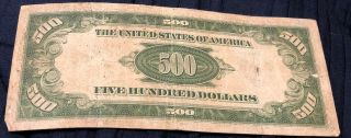 1934 A $500 Federal Reserve Note Scarce 5