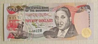 Bahamas 20 Dollars P 65 A 2000 Millennium Bank Note