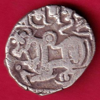 Afghanistan - Horse Man & Bull - Samant Dewa - Hindu Shahi - Rare Silver Coin Ch19
