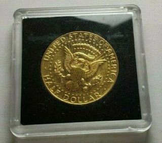 1972 - D Kennedy Half Dollar Bu Unc Gold Plated Coin 185