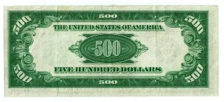 $500 1934 A SERIES FIVE HUNDRED DOLLAR BILL YORK,  YORK B PAPER CURRENCY 2