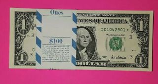 Star Pack 2001 $1 C (100 Consecutive Star Notes)