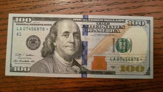 2 $100 Star Note One Hundred Dollar Bill 2009 Crisp Low Serial Number
