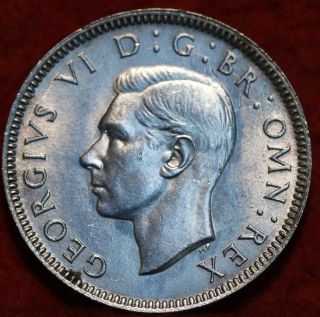 Uncirculated 1943 - E Great Britain 1 Shilling Silver Foreign Coin