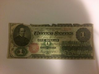 1862 Fr.  16 $1 United States Legal Tender Note