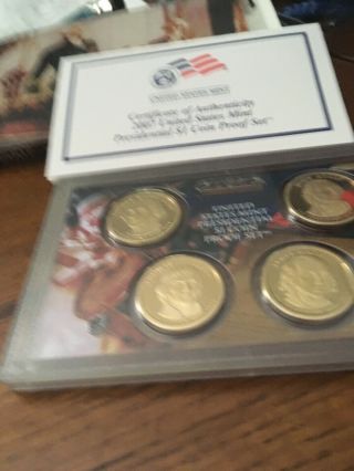 7x 2007 Presidential Dollar $1 Proof Coin Set - United States President Ogp