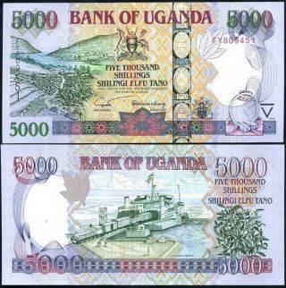 Uganda 5000 5,  000 Shillings 2005 P 44 Unc